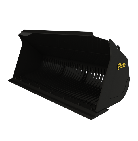 Skeleton bucket for wheel loaders